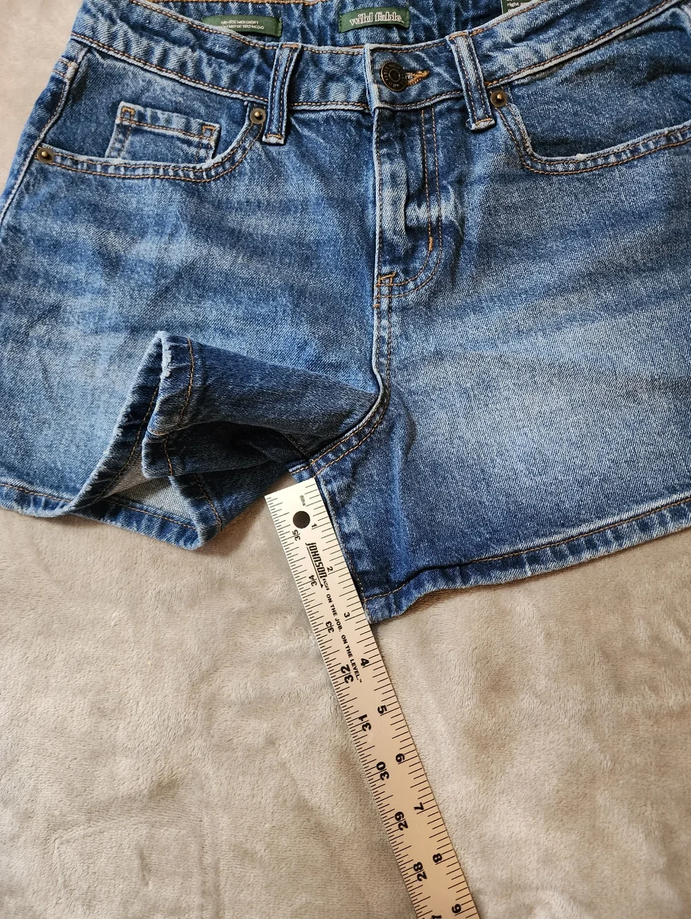 Denim Shorts NWT | Mid Rise Classic Blue Everyday Jean Shorts | 4 - Picture 2 of 8